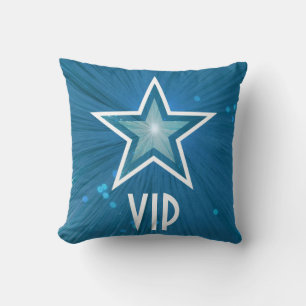 Coussin Carré d'oreiller à jetons Blue Star 'VIP'