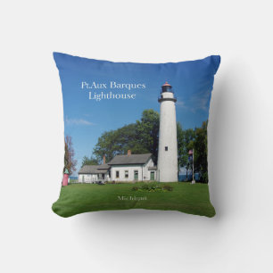Coussin carré du phare Pt Aux Barques
