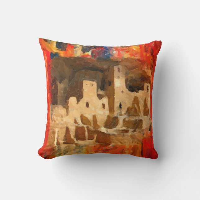 Coussin carré du sud-ouest de falaises de MESA (Recto)