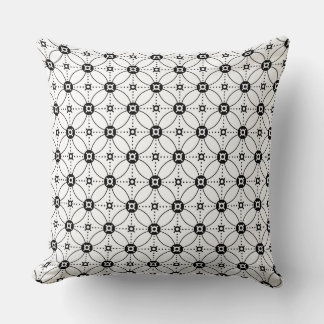Coussin Carré japonais noir blanc