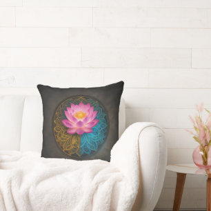 coussin carré lotus