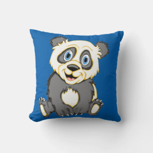 Coussin Carré Panda souriant