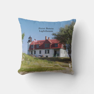 Coussin carré Point Betsie Lighthouse