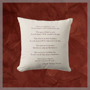 Coussin Carré Rustique Apache Bénédiction Mariage 