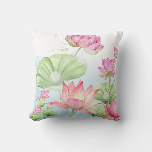 Coussin Carré Water Lotus (Recto)