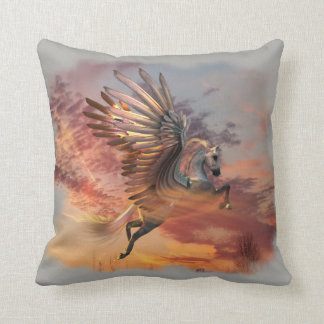 Coussin Carreau 16" de Pegasus de coucher du soleil x 16"