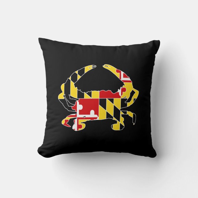 Coussin Carreau 16" de polyester de crabe de drapeau du (Recto)