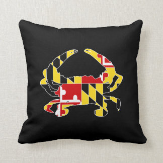 Coussin Carreau 16" de polyester de crabe de drapeau du