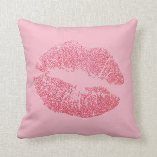 Coussin Carreau 16" de rouge à lèvres x 16"