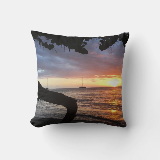 Coussin Carreau 16x16 de la Jamaïque Negril (Recto)