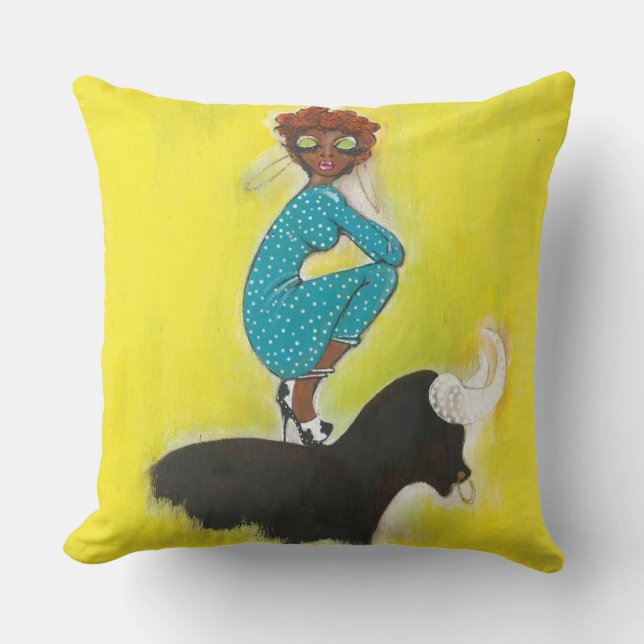 Coussin Carreau 20" de TAUREAU x 20" (Recto)