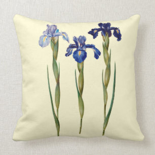 Coussin Carreau 20" d'iris de trois pourpres x 20"