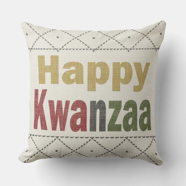 Coussin Carreau à la maison de décor de Kwanzaa (Recto)