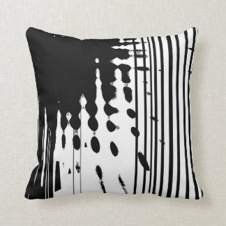Coussin Carreau abstrait noir et blanc