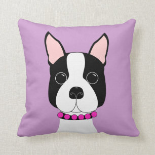 Coussin Carreau adorable de Boston Terrier