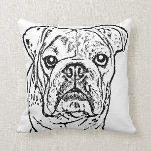 Coussin Carreau anglais de bouledogue