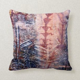 Coussin Carreau antique de pictographe de sud-ouest