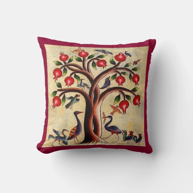 Coussin Carreau arménien 16" de polyester d'art x 16" (Recto)