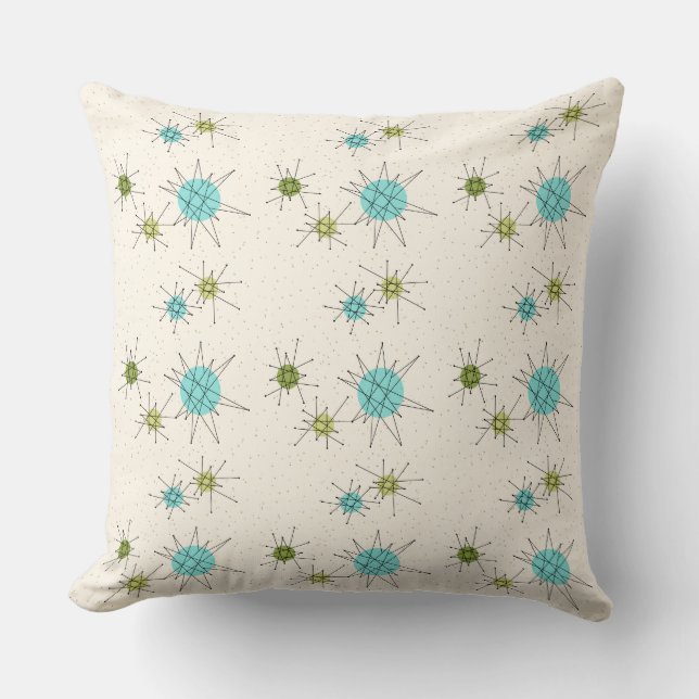 Coussin Carreau atomique iconique de Starbursts (Recto)