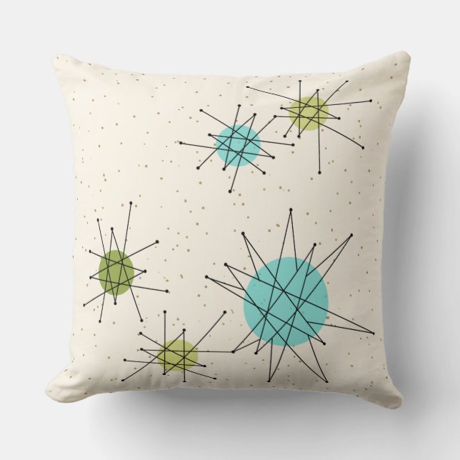 Coussin Carreau atomique iconique de Starbursts (Recto)