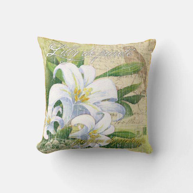 Coussin Carreau blanc de Lilly (Recto)