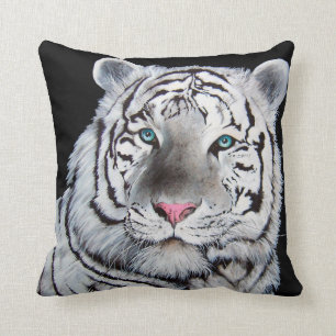 Coussin Carreau blanc de tigre