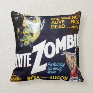 Coussin Carreau blanc de zombi