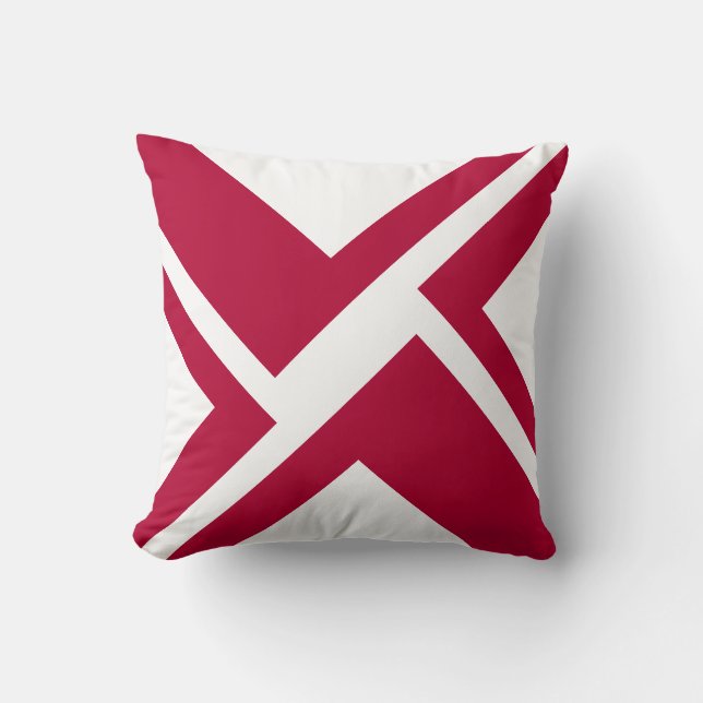 Coussin Carreau blanc et rouge (Recto)