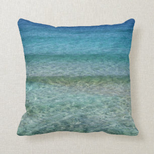 Coussin Carreau bleu 16" d'abrégé sur océan d'Aqua x 16