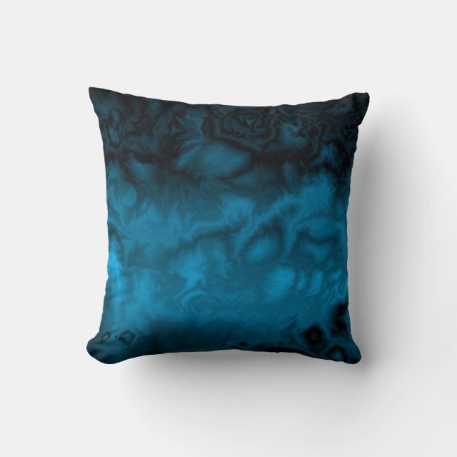 Coussin Carreau bleu de Fractaloid (Recto)