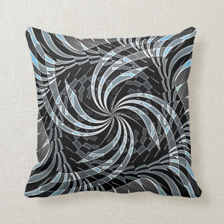 Coussin Carreau bleu noir de remous