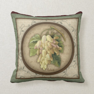 Coussin Carreau botanique de raisins