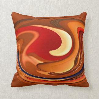 Coussin Carreau brûlé par résumé génial de rouge orange