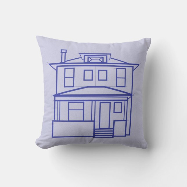 Coussin Carreau carré de modèle de la Chambre quatre (Recto)