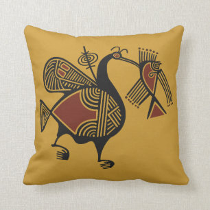 Coussin Carreau chypriote antique de motif de pélican