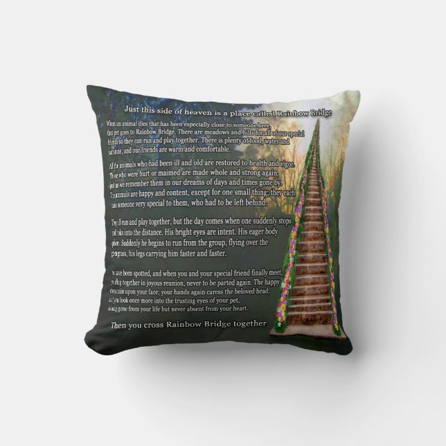 Coussin Carreau commémoratif de souvenir d'animal familier (Recto)