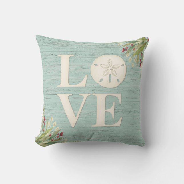 Coussin Carreau côtier du dollar de sable de plage (Recto)