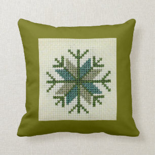 Coussin Carreau croisé letton de conception de point