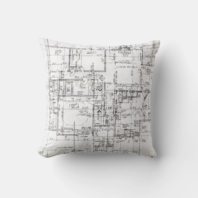 Coussin Carreau d'architecte (Recto)