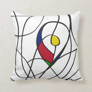Coussin Carreau d'art abstrait