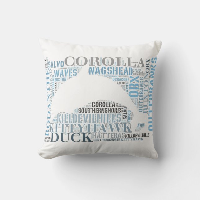 Coussin Carreau d'art de souterrain d'OBX - dauphin (Recto)