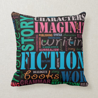 Coussin Carreau d'art du mot de l'auteur de fiction