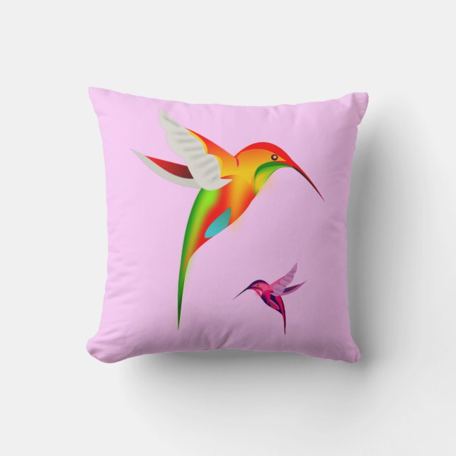 Coussin Carreau d'asile de colibri (Recto)
