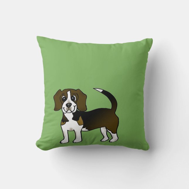 Coussin Carreau de beagle (Recto)