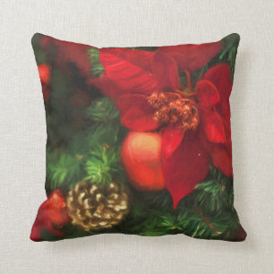 Coussin Carreau de beauté de poinsettia