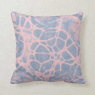 Coussin Carreau de bleu de sérénité de quartz rose
