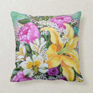 Coussin Carreau "de bouquet doux et impertinent de
