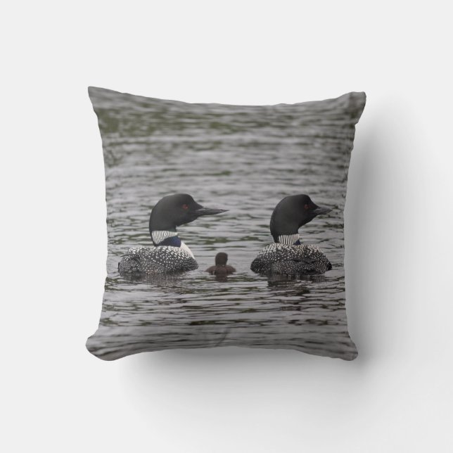 Coussin Carreau de camps de région sauvage d'étang de Tim (Recto)