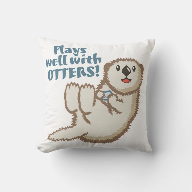 Coussin Carreau de caresse de loutre (Recto)