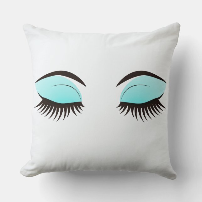 Coussin Carreau de cils de yeux de sommeil (Recto)